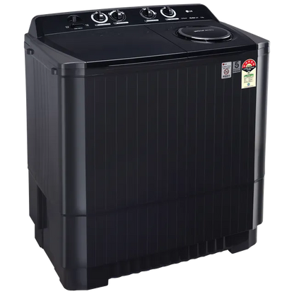 LG 11.5 Kg 5-Star Semi-Automatic Top Loading Washing Machine (P115ASKAZ, Middle Black) with Wind Jet Dry, Rat Away Technology