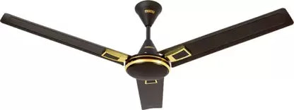 USHA Swift Alpha Chrome 1200 mm 3 Blade Ceiling Fan  (Smoke Brown, Pack of 1)