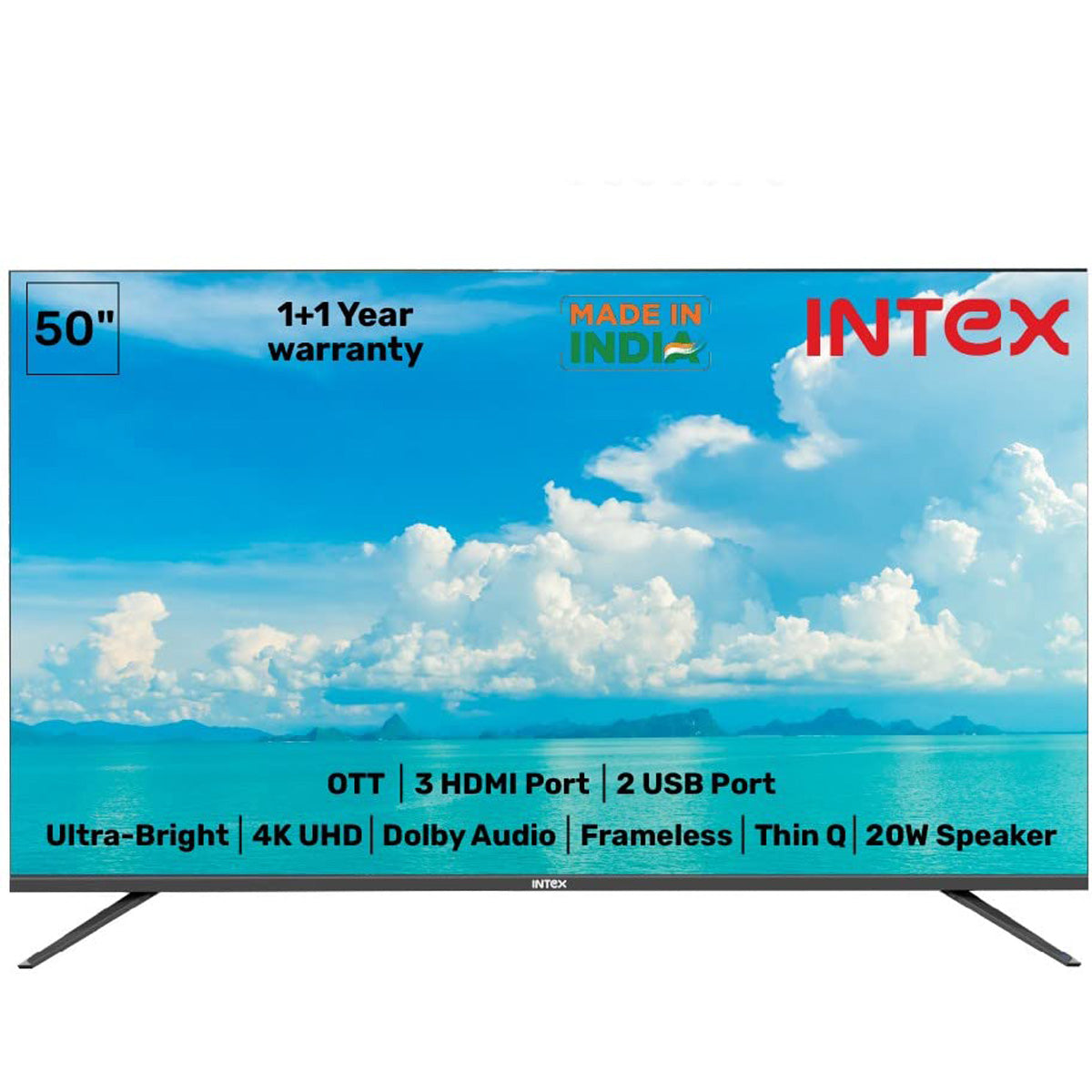 Intex 126 cm (50 inches) 4K Ultra HD Smart WebOS LED TV, Black, WOS5007U