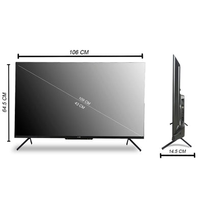 LLOYD LED 43in (109 cm) 4K Ultra HD Smart Google TV, Black, 43UX900D