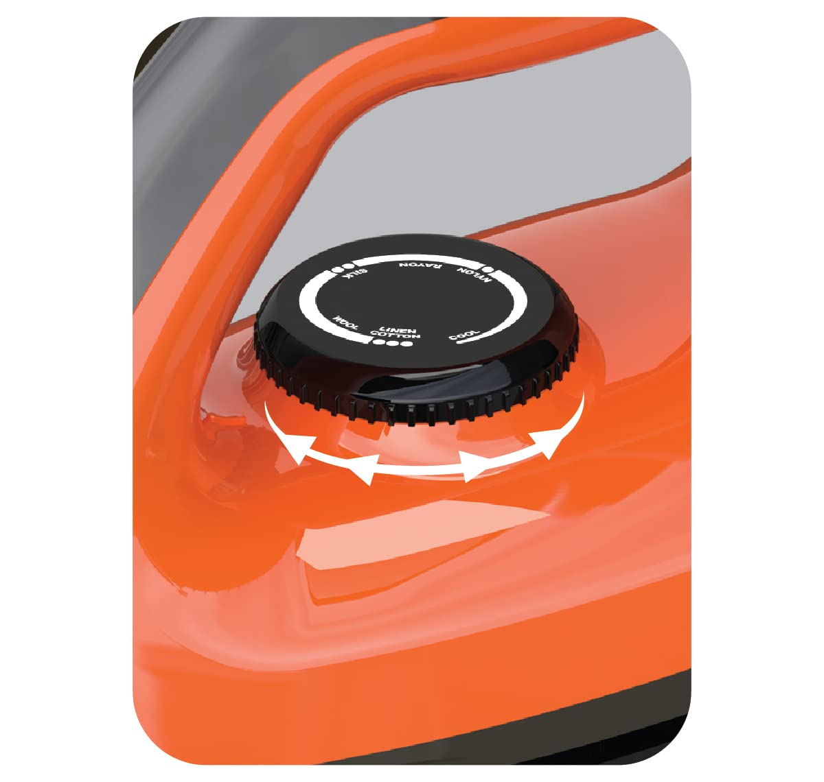 Havells Aquilla 1000W Dry Iron (Orange/Black)