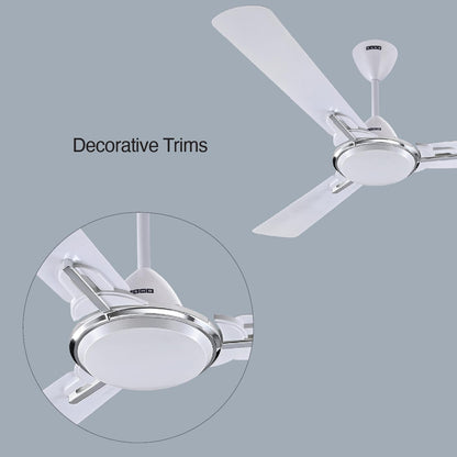 USHA Striker One 1200mm 3 Blade Ceiling Fan (Pearl White, pack of 1)