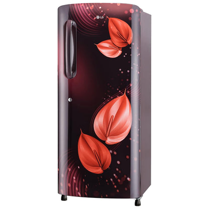 LG 224L 4 Star Inverter Direct-Cool Single Door Refrigerator (GL-B241ASVY, Scarlet Victoria, Smart Connect)