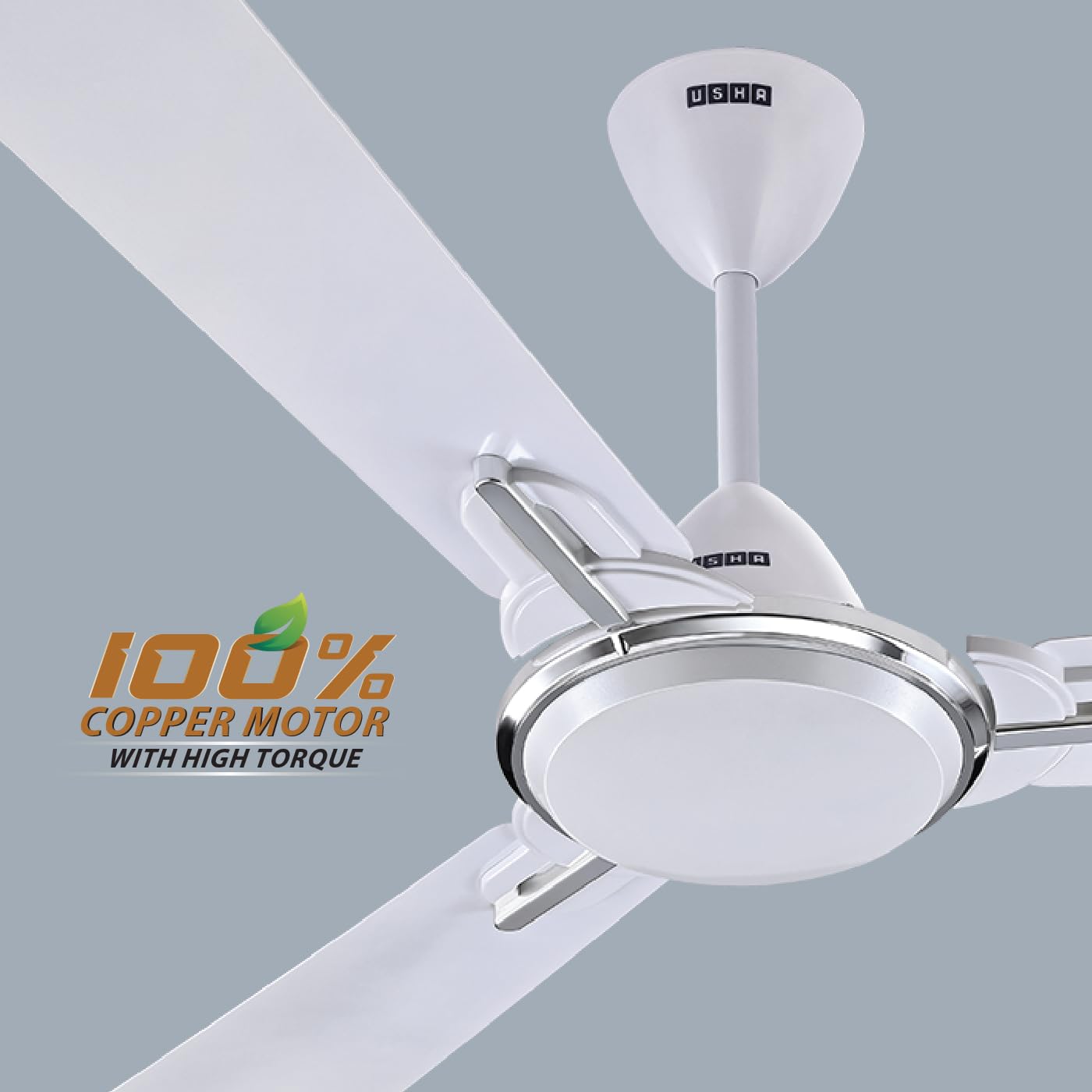 USHA Striker One 1200mm 3 Blade Ceiling Fan (Pearl White, pack of 1)