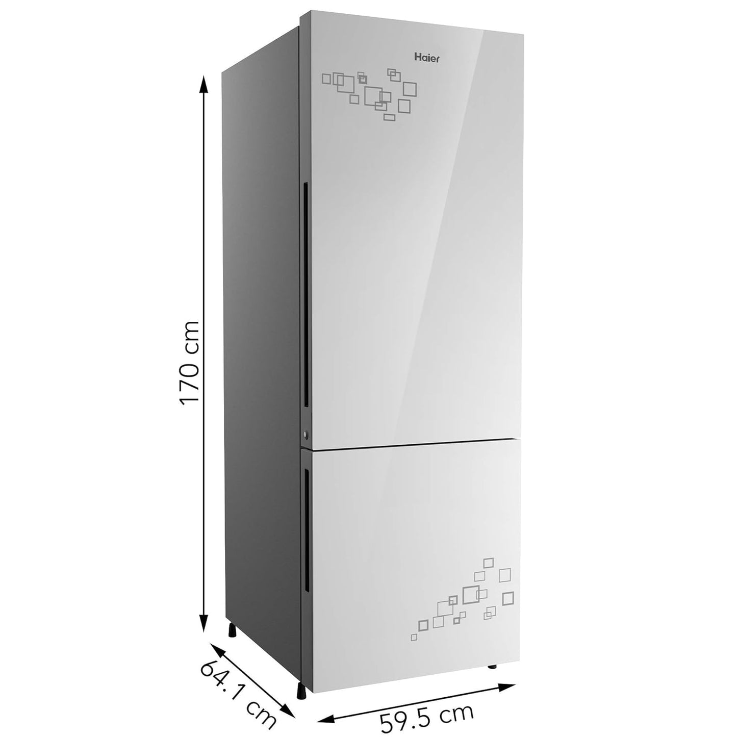 Haier 345L 2 Star with Inverter Double Door Refrigerator (HRB-3654PMG-E, Mirror Glass)