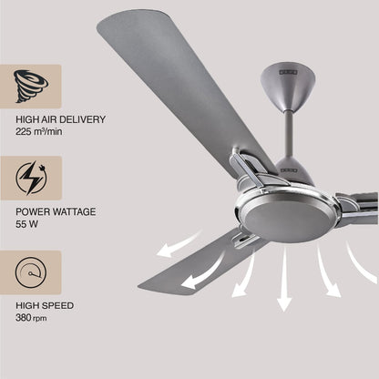 USHA Striker One 1200mm 3 Blade Ceiling Fan (Spanish Green, pack of 1)