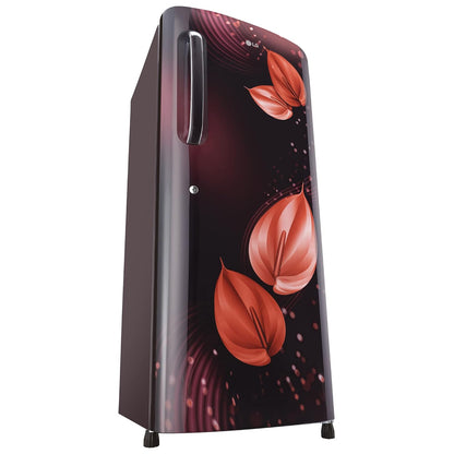 LG 224L 4 Star Inverter Direct-Cool Single Door Refrigerator (GL-B241ASVY, Scarlet Victoria, Smart Connect)