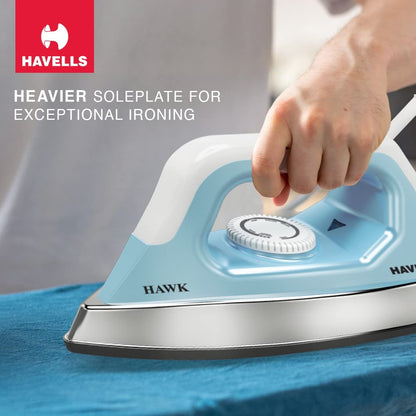 Havells ABS Hawk 1100 Watt Dry Iron (Blue & White)