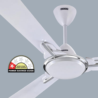 USHA Striker One 1200mm 3 Blade Ceiling Fan (Pearl White, pack of 1)