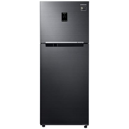 Samsung 363L 2 Star Inverter Frost-Free Convertible 5 In 1 Double Door Refrigerator (RT39C5532BS/HL, Black Inox)