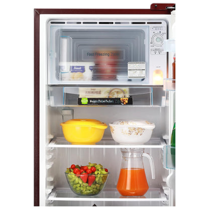 LG 224L 4 Star Inverter Direct-Cool Single Door Refrigerator (GL-B241ASVY, Scarlet Victoria, Smart Connect)