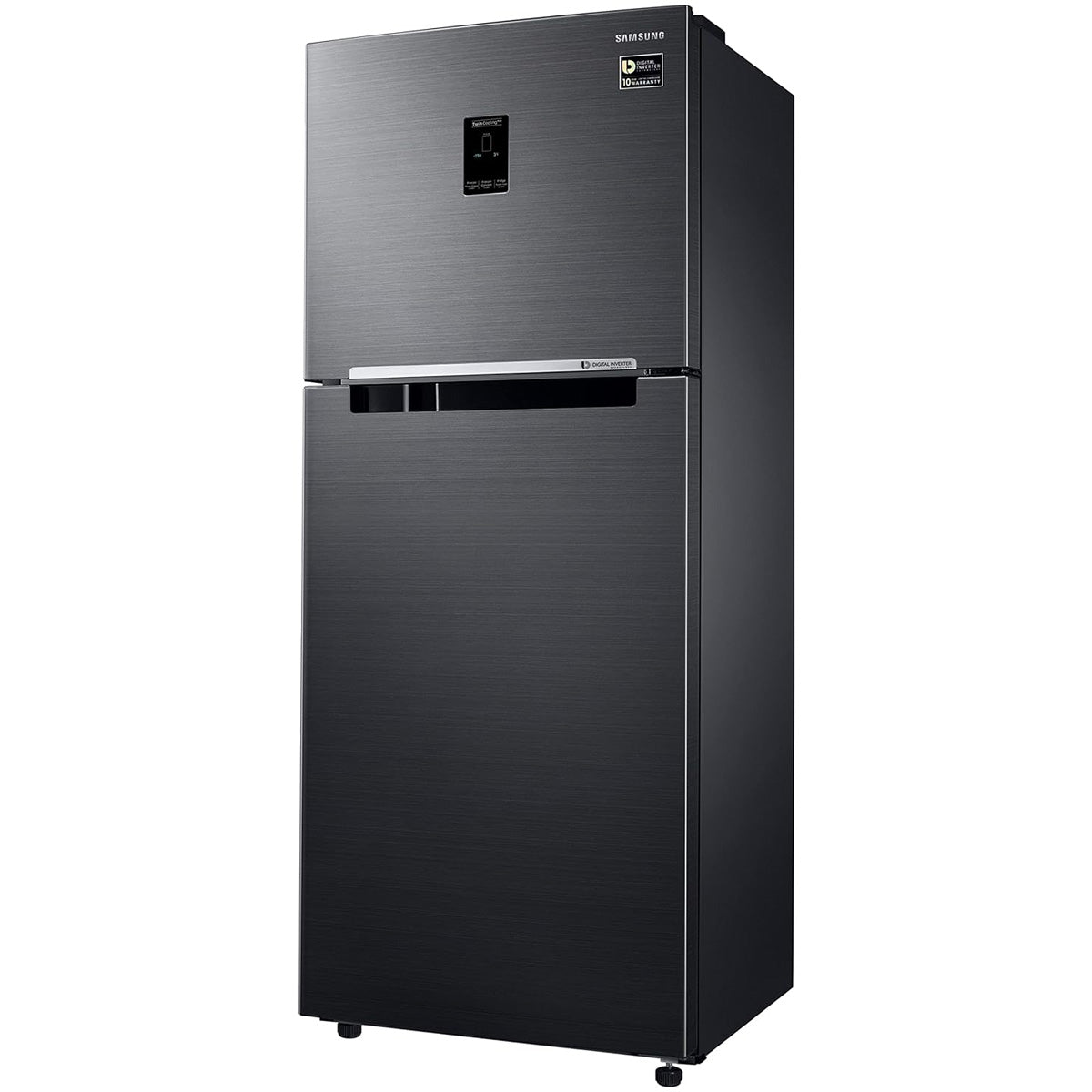 Samsung 363L 2 Star Inverter Frost-Free Convertible 5 In 1 Double Door Refrigerator (RT39C5532BS/HL, Black Inox)