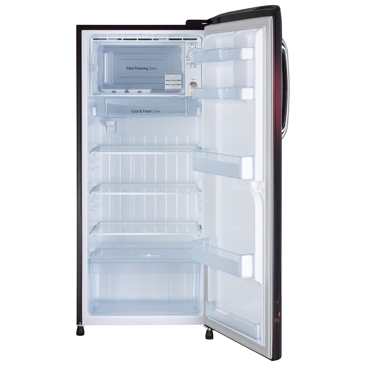 LG 224L 4 Star Inverter Direct-Cool Single Door Refrigerator (GL-B241ASVY, Scarlet Victoria, Smart Connect)