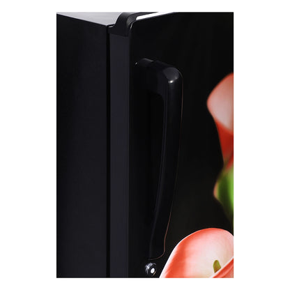 Haier 185L 1 star Direct Cool Single Door Refrigerator with Toughened Glass Shelfs (HRD-2061SKC-N, premium Black Calla Finish)