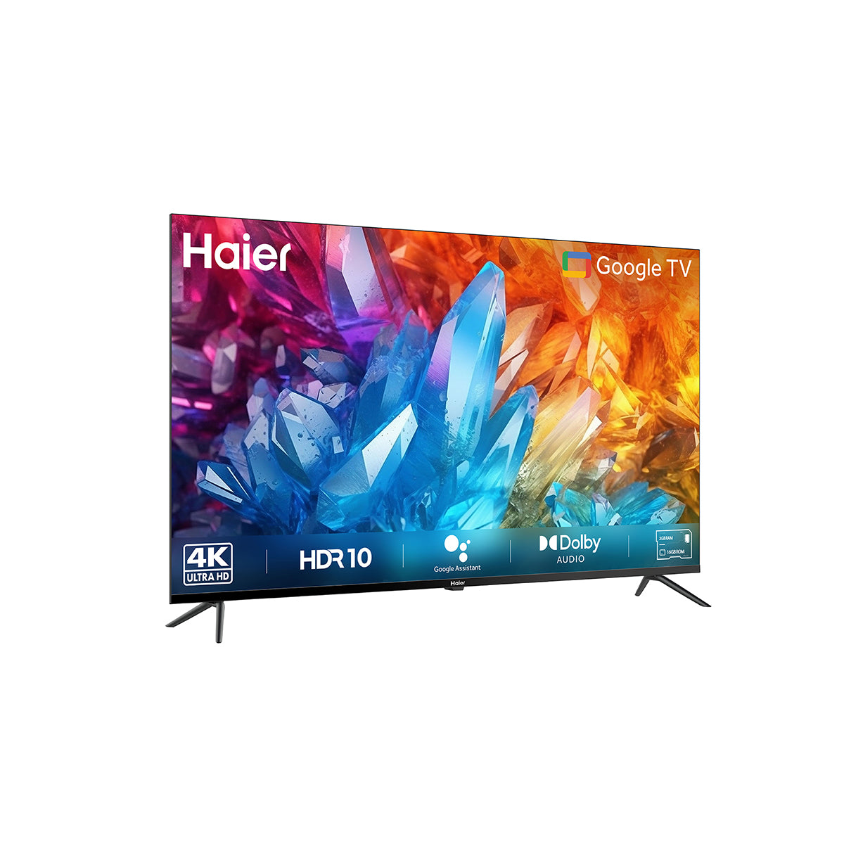 Haier LED 43in (109 cm) 4K Ultra HD Android Smart TV, Black, LE43A900UG