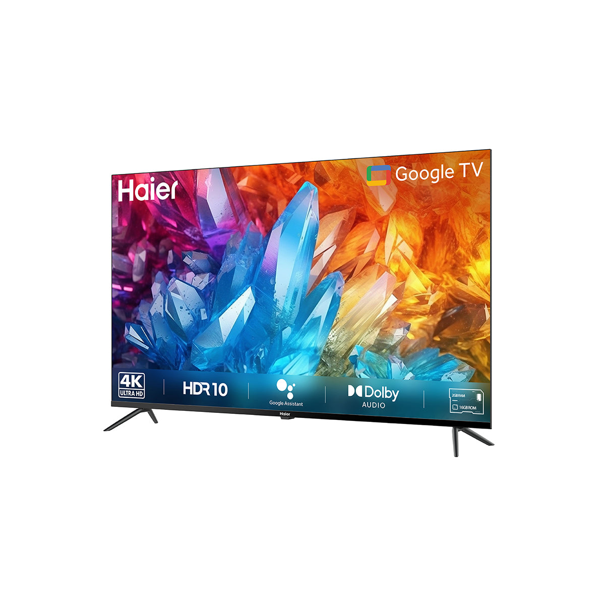 Haier LED 43in (109 cm) 4K Ultra HD Android Smart TV, Black, LE43A900UG