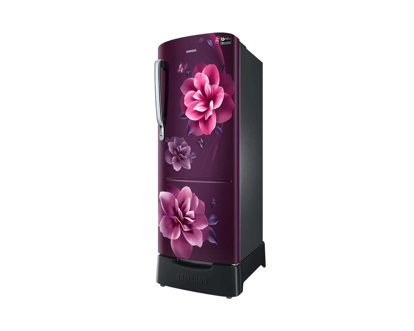 Samsung 223L 3 Star Inverter Direct-Cool Single Door Refrigerator (RR24C2823CR/NL, Camellia Purple) with Base Stand Drawer