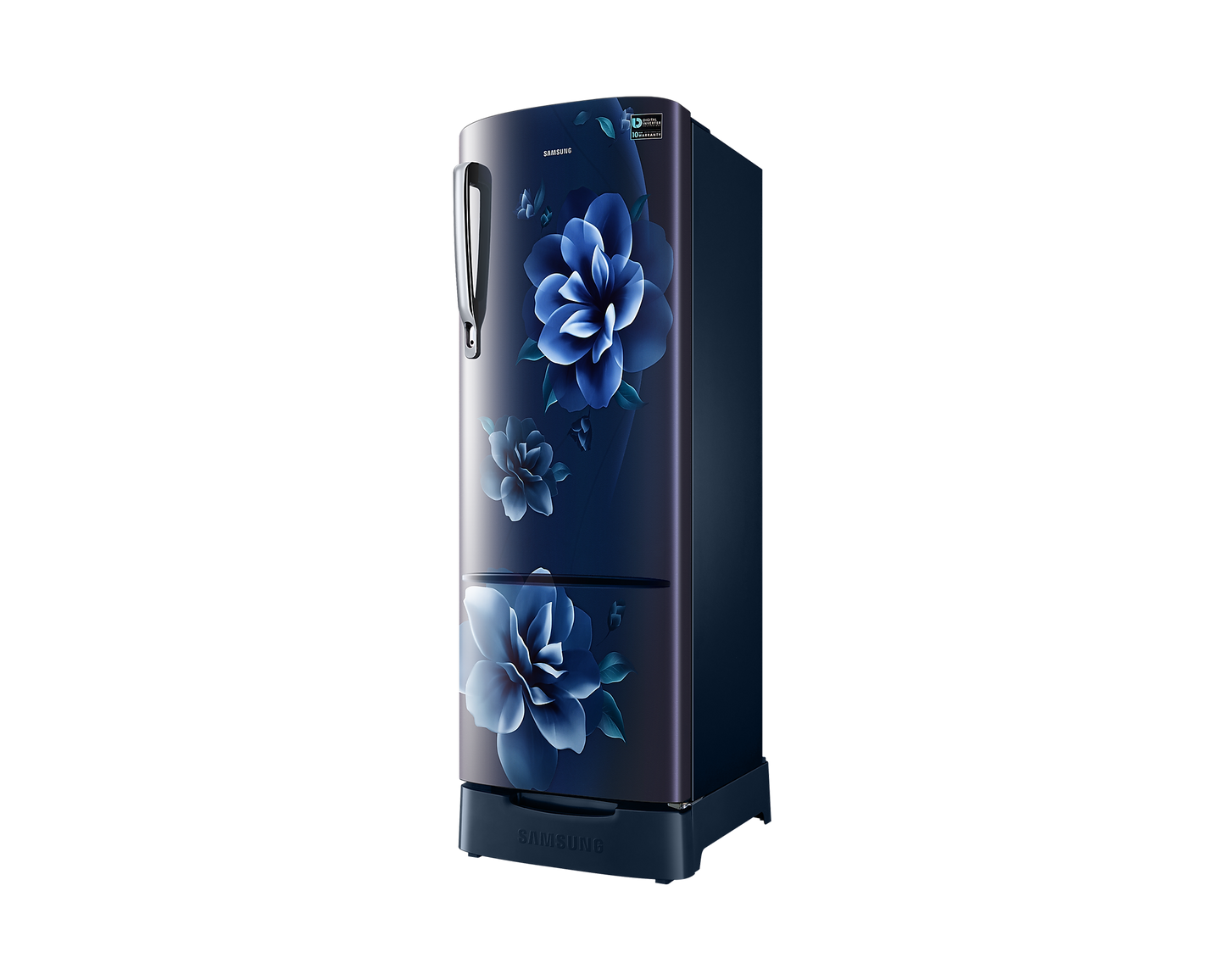 Samsung 246L 3 Star Inverter Direct-Cool Single Door Refrigerator (RR26C3893CU/HL, Camellia Blue) with Base Stand Drawer