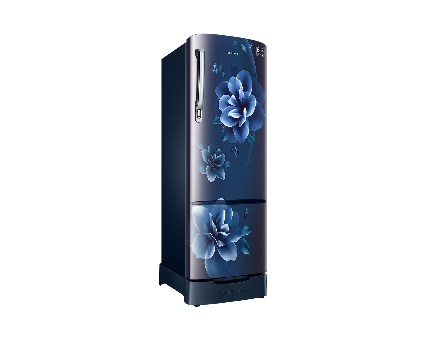 Samsung 246L 3 Star Inverter Direct-Cool Single Door Refrigerator (RR26C3893CU/HL, Camellia Blue) with Base Stand Drawer