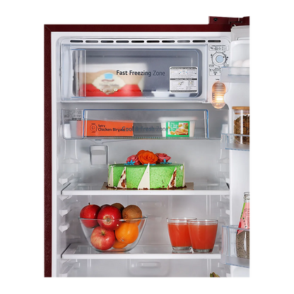 LG 185L Direct Cool Single Door 1 Star Refrigerator (GL-B199GSJB, Red)