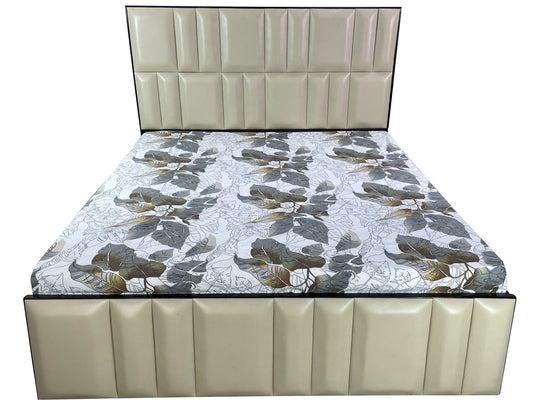 DB1001 Double Bed 6FT (Cream Leather)