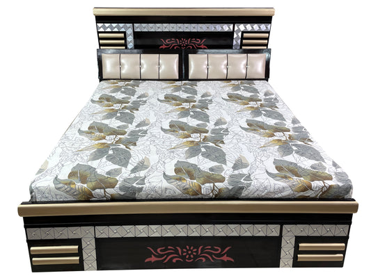 DB2004 Double Bed 6FT (Golden Football Leather)